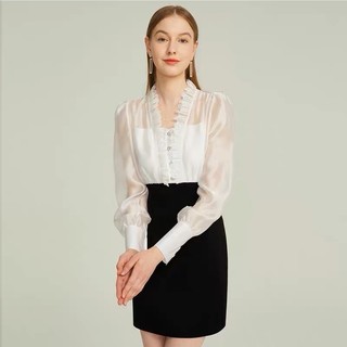 Đầm trắng đen ANMANI