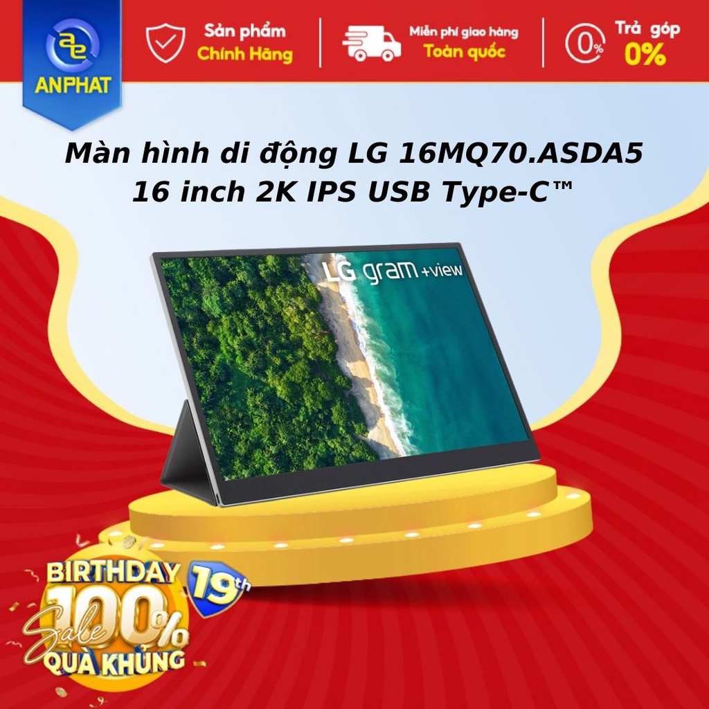 Màn Hình Di Động LG Gram View 16MQ70.ASDA5 16 inch 2K WQXGA (2560 x 1600) IPS