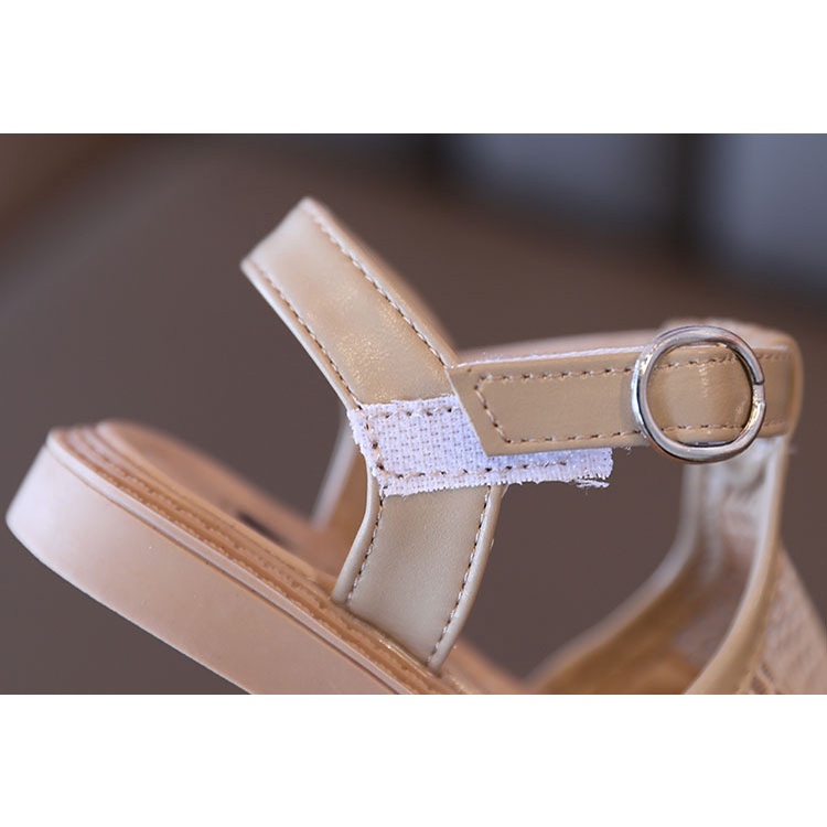 Sandal- dép bé gái quai hậu phối lưới phong cách thời trang