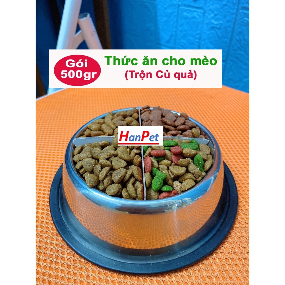 Thức ăn cho mèo 500gr Trộn thịt sấy