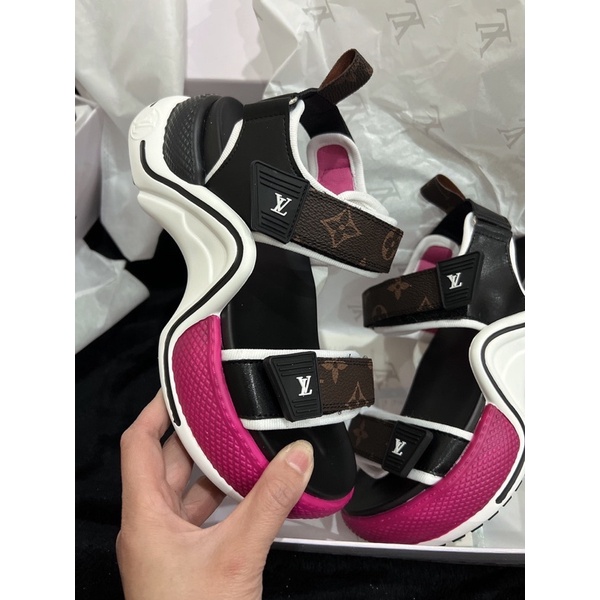 Sandan LV nữ - Hàng QC fullbox - sẵn nâu- xanh- trắng- đen- hồng- kèm video thật