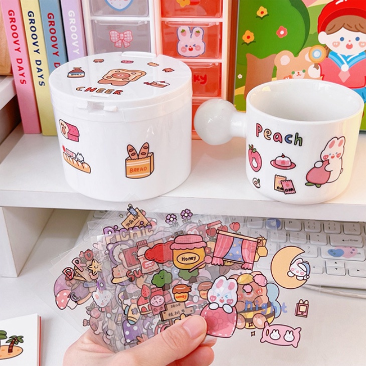 Hình dán sticker trang trí 20 tấm cute xinh xắn dán sách vở phụ kiện chất lượng cao giá rẻ