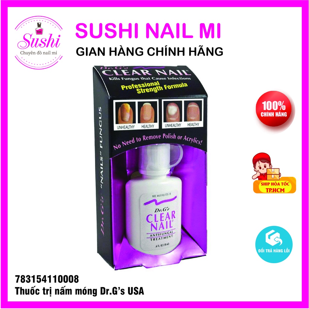 Trị nấm móng Fungus, Dr.G, Varisi nhập khẩu từ Mỹ cam kết chính hãng - Sushi nail mi