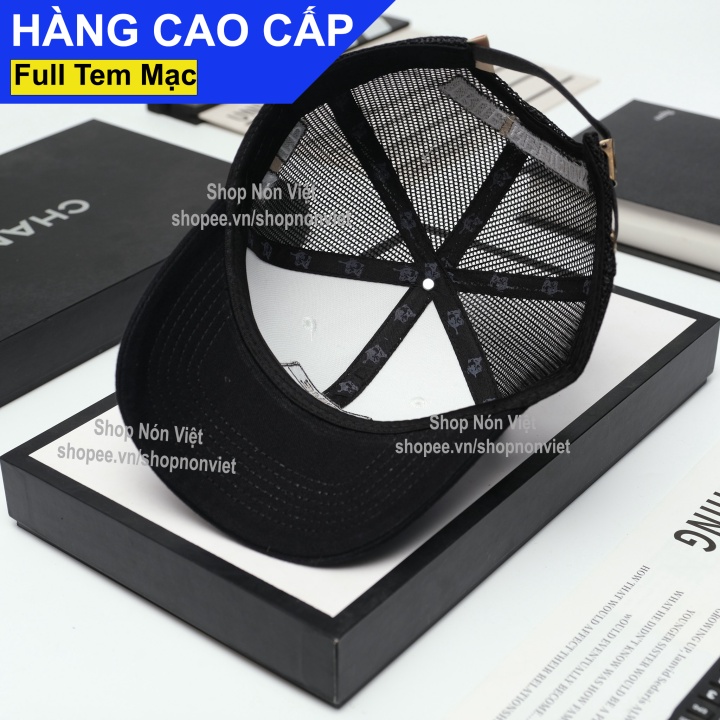 Mũ Lưỡi Trai Nón Kết Thêu True RLGN Logo Vuông Vải Kaki Cotton Màu Trắng Phối Lưới Đen Form Đứng Thời Trang Cao Cấp