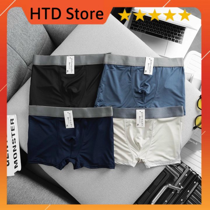 Combo 4, 6, 8 quần sịp đùi quần boxer nam trơn thun lạnh - Sịp Nam cao cấp