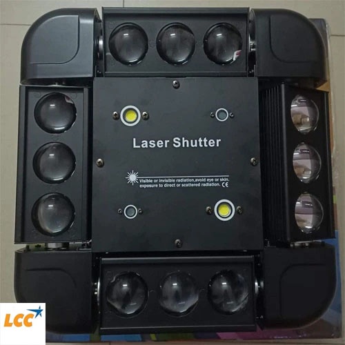Đèn moving 12 mắt vuông laser (3 in 1)