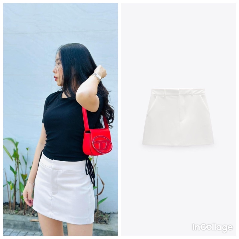 Quần short giả váy Zara Auth size XS