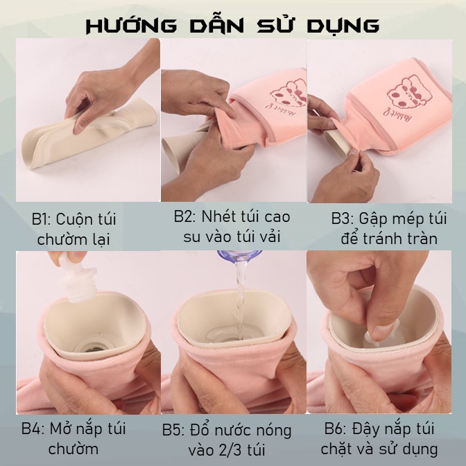 Túi chườm đau bụng kinh nóng lạnh giữ nhiệt sưởi ấm đa năng lông nhung mềm - ảnh sản phẩm 6