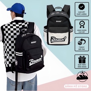 Balo bama varcity backpack - bánh mì store - balo bama đi học chất vải canvas cao cấp đựng vừa laptop 15 inch
