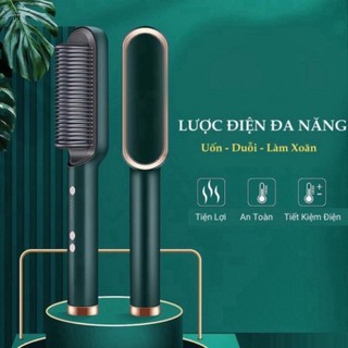 Lược điện chải tóc tạo kiểu chuyên nghiệp, lượt điện 3in1 đa năng - kiêm máy uốn duỗi ép tóc tạo kiểu - l3