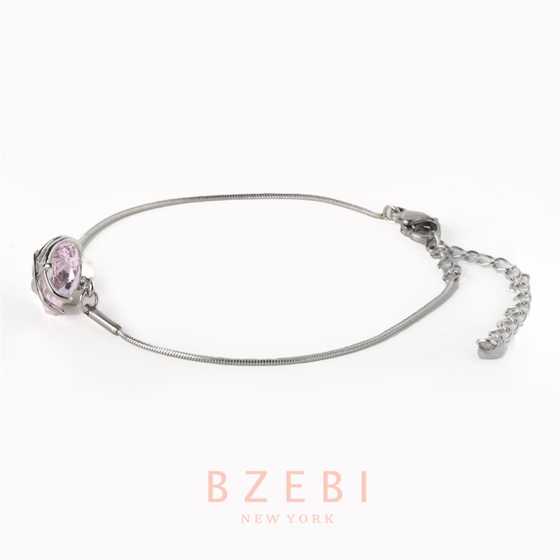 Vòng Tay BZEBI Platinum Hình Trái Tim Có Thể Điều Chỉnh Kích Thước Dành Cho Nữ 1138B