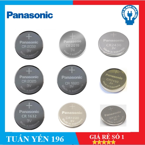 Pin Cúc Áo Panasonic CR2032 - CR2025 - CR2016 - CR1632 - CR1620 - CR1616 - CR1220 - CR2450 3V Lithium