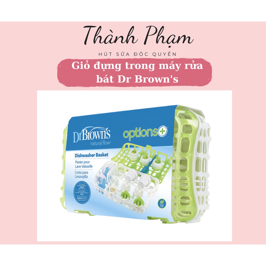 Giỏ đựng bình sữa Dr Brown dùng cho máy rửa bát