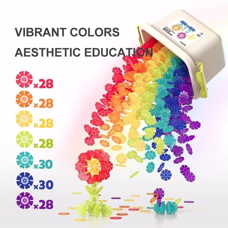 Hộp lắp ghép Snowflake MD1212- 200pcs Hãng Mideer