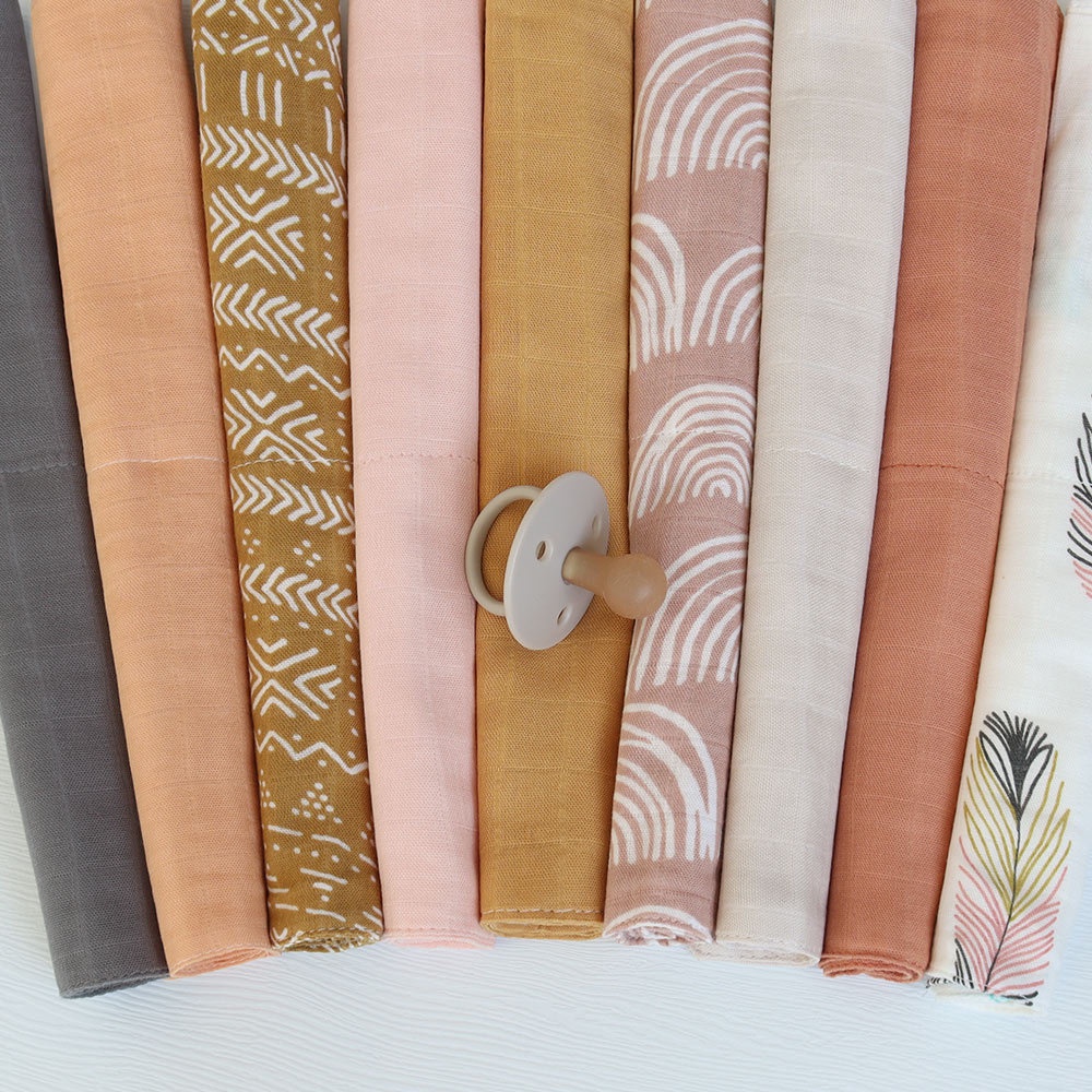 Khăn Sữa Sợi Tre Bamboo Unbee Set 5 chiếc/Hộp - Chất Liệu Xô Sợi Tre Cao Cấp (32*32cm) PK025