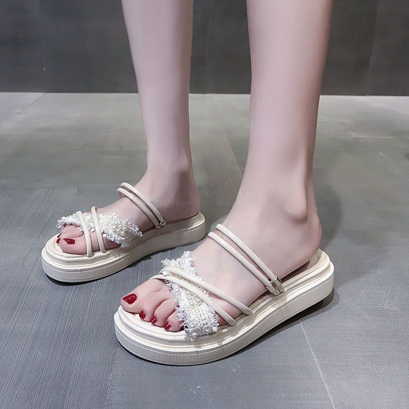 Xăng đan hai đi phong cách tiên nữ đế dày mùa hè cho nữ