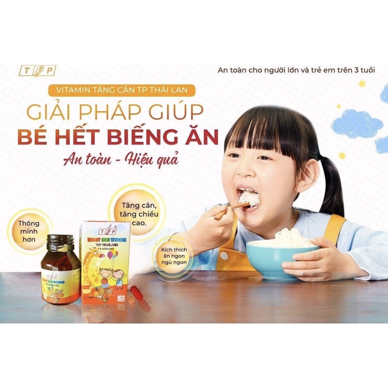 Vitamin tăng cân TP Thái Lan 100 viên