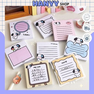 Tệp giấy note, giấy ghi chú hình Puppy hoạt hình 80 tấm