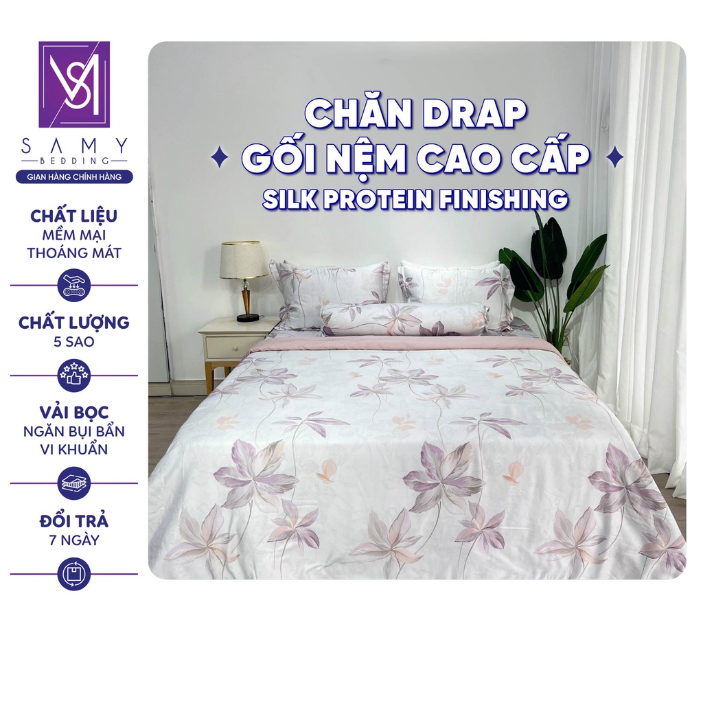 Bộ Chăn Ga Gối Lụa Tencel Coolsilk SAMY BEDDING Sang Trọng Cao Cấp Mềm Mịn Thoáng Mát