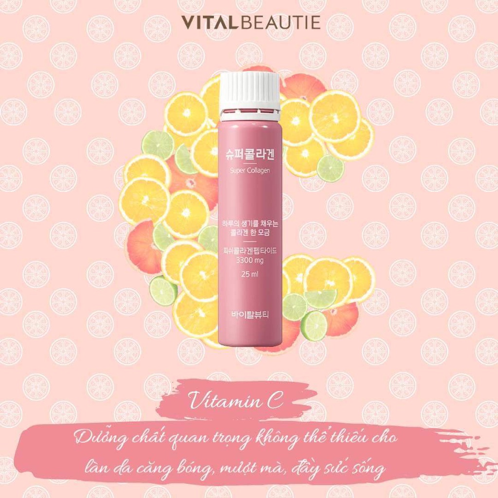 Nước uống Collagen VB Vital Beautie 30 ống/1 hộp - Tinh tuý Hàn Quốc 🇰🇷 nuôi dưỡng vẻ đẹp từ sâu bên trong 🌺