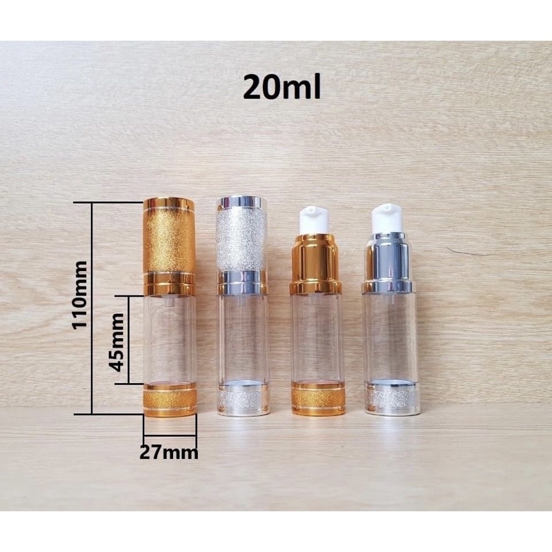 Chai HCK màu vàng , màu bạc 20ml 30ml 50ml