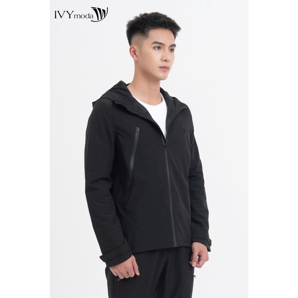 Áo khoác gió cổ mũ nam IVY moda MS 70E3085