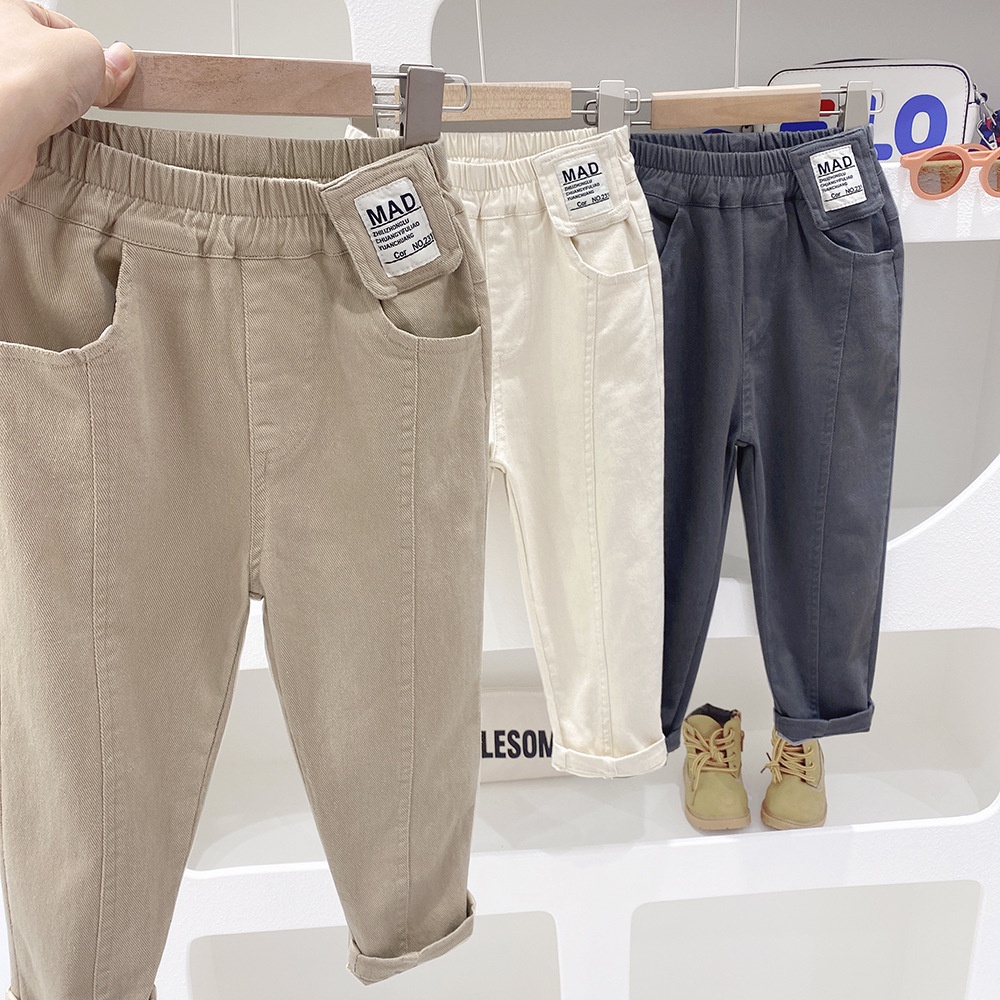 Quần kaki cho bé trai bé gái hàng Quảng Châu Quần thô kaki co giãn trẻ em Kun kids