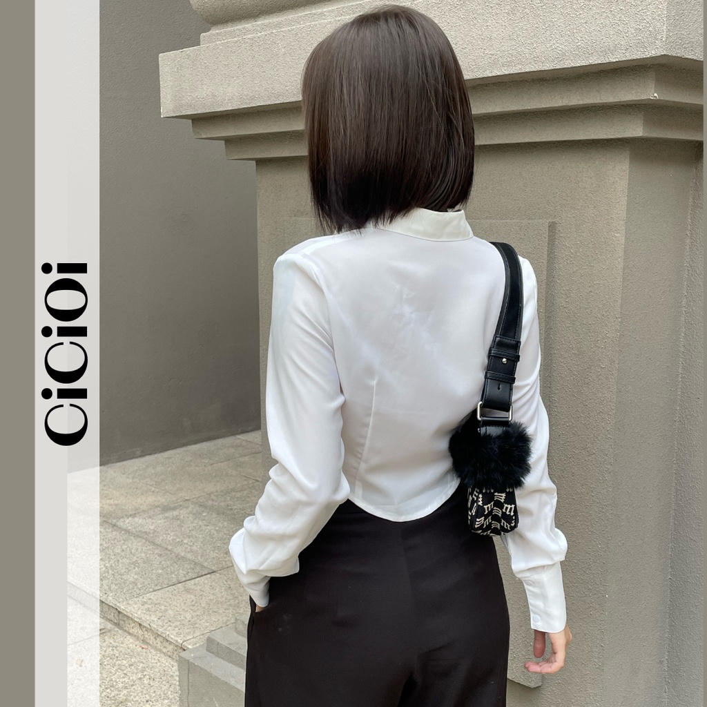 Áo sơ mi Trắng dài tay TEEN GIRLS SHIRT - CICIOI