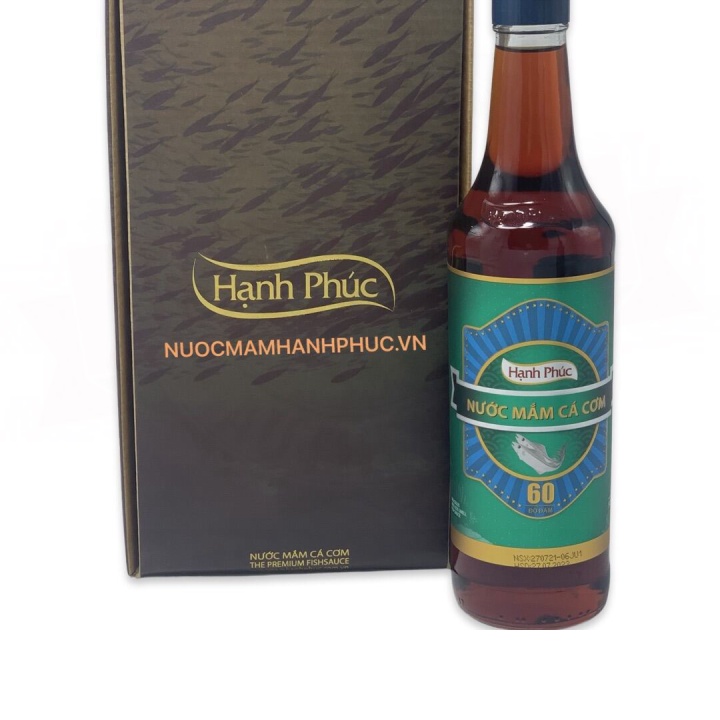 (NƯỚC MẮM NẤU BẾP) HỘP 2 CHAI 500ML NƯỚC MẮM HẠNH PHÚC 60 ĐỘ ĐẠM - NƯỚC MẮM NGON TỪ PHÚ QUỐC