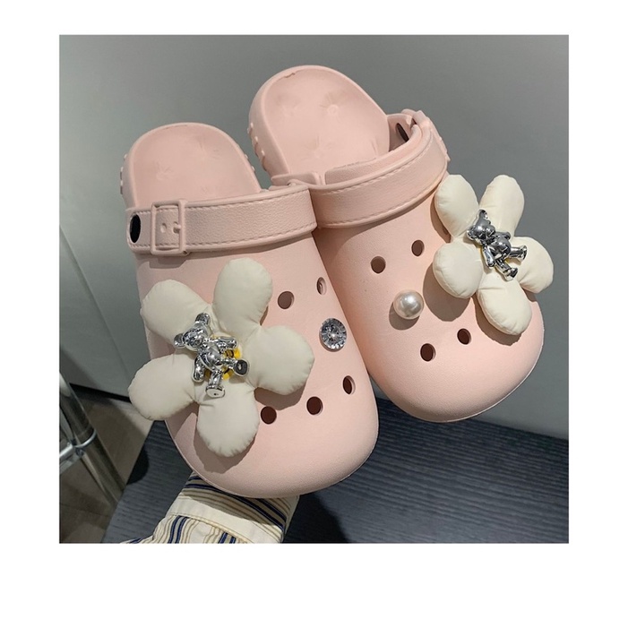 Bộ crocs hoa rời .gắn dép crocs