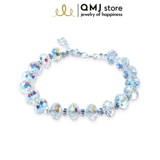 Lắc tay nữ 💖freeship giảm 20k khi nhập - lắc tay pha lê siêu hot lấp lánh ánh 7 màu đẹp bạc 925 cao cấp