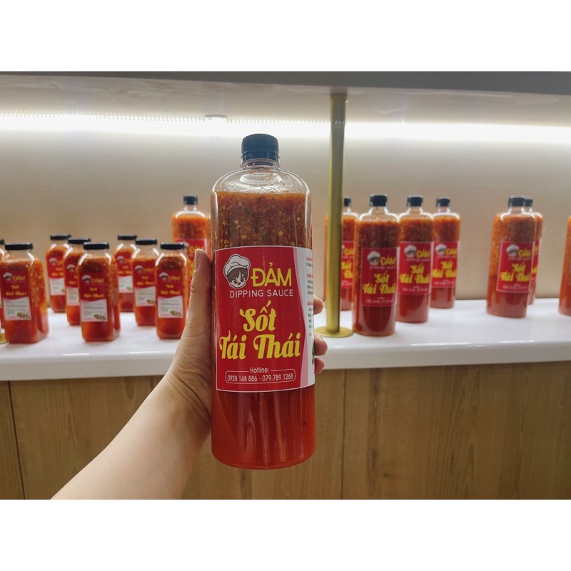 Sốt tái thái Đảm 1000ml chế biến sẵn làm chân gà sốt thái , tôm tái thái ...