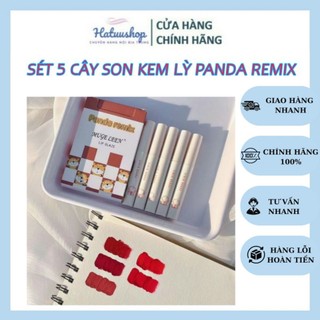 Sét 5 cây son panda remix siêu lỳ mềm môi lên màu chuẩn