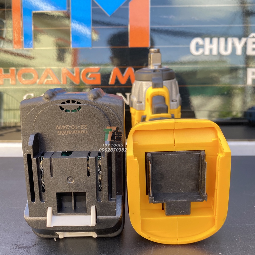 Máy Siết Bulong, Máy bắn bulong DW, Pin 10Cell, sử dụng chân Pin thông dụng, Đầu 2 trong 1