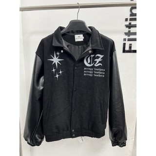 Áo bomber dạ tay da CZ (2141)