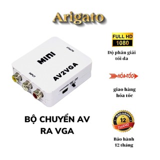Bộ chuyển đổi AV ra VGA 1080p chuyển đầu hoa sen ra cổng vga