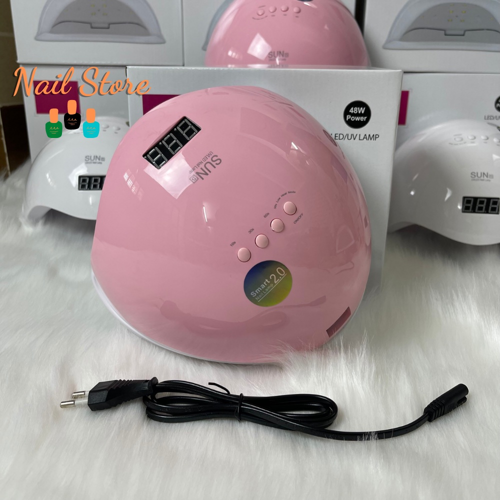 Máy Hơ Gel Sun 5 UV/LED 48W Màu Hồng - Máy Hơ Móng BẢO HÀNH 6 THÁNG