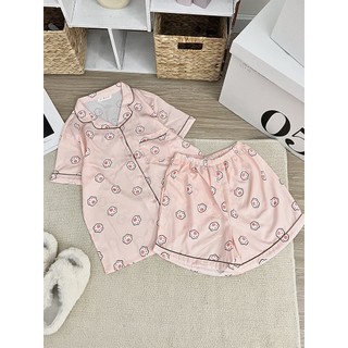 Đồ ngủ pyjama lụa hình mango cao cấp