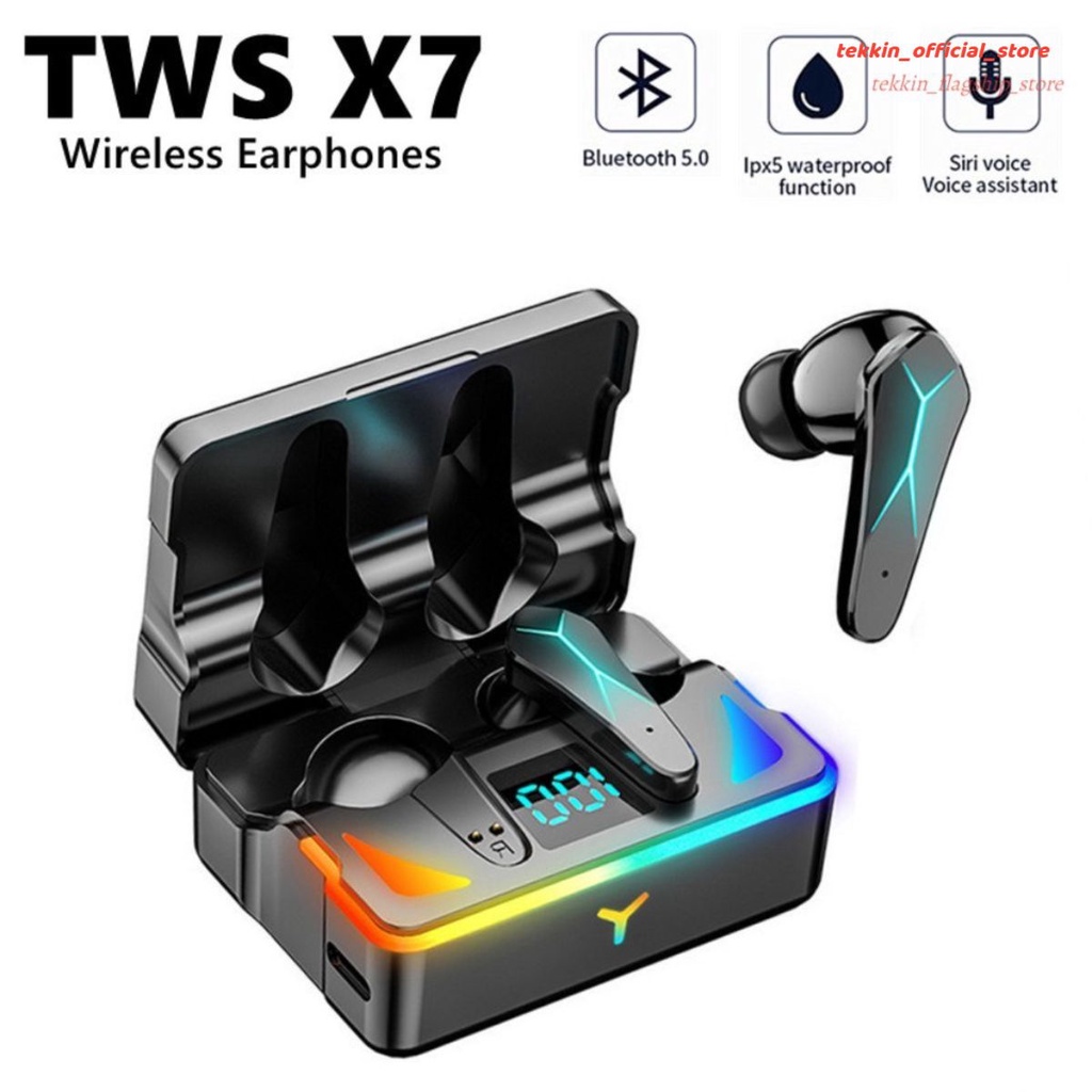 Tai Nghe Bluetooth Không Dây TEKKIN TWS X7 9D Chống Thấm Nước Có Micro Chất Lượng Cao