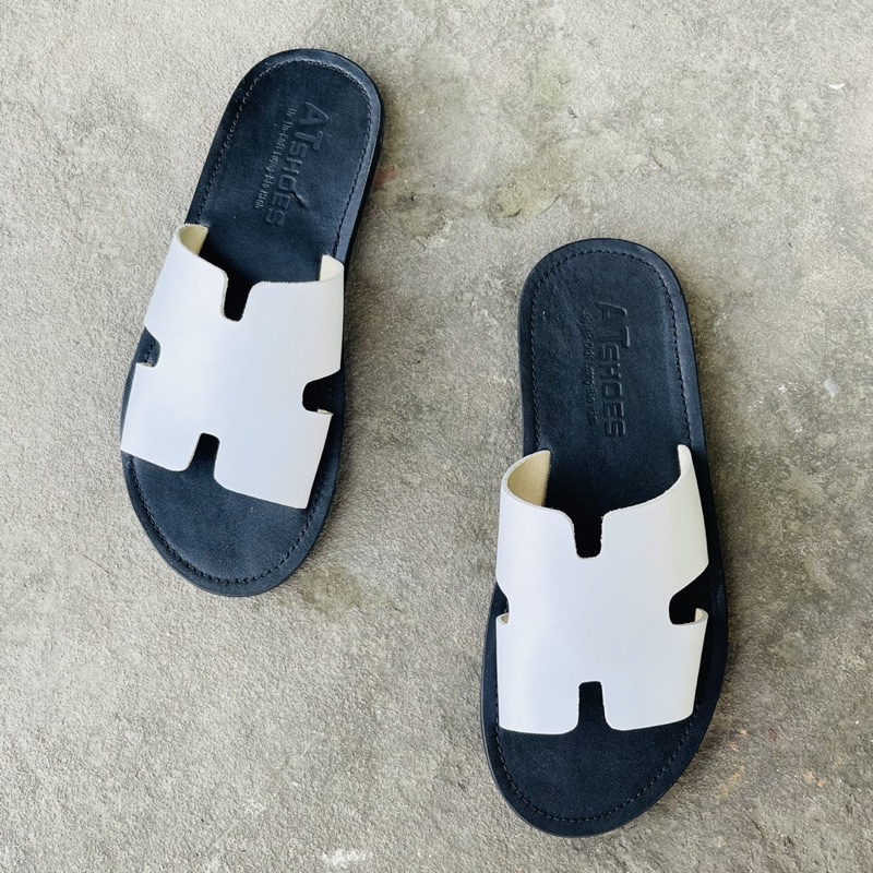 Dép Da Nam Cao Cấp Dép Nam Chữ H Da Bò Đế Caosu Cao Cấp HADA