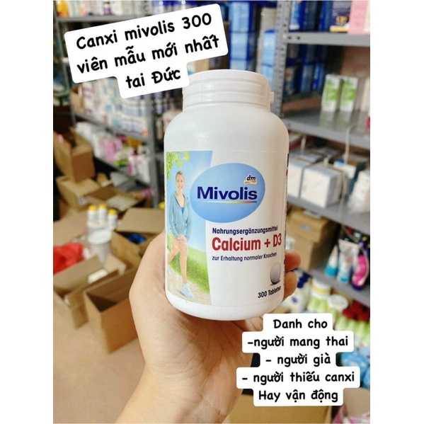 [ Mẫu mới ] viên canxi và d3 Đức mivolis hộp 300 viên
