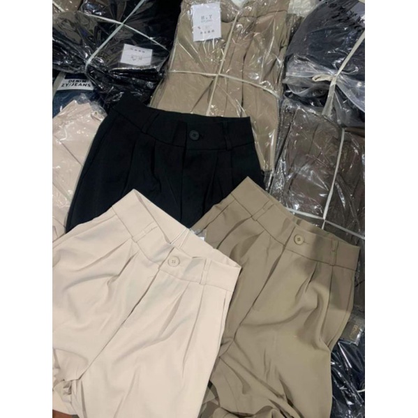 Quần vải suông túi cạnh hàng QC