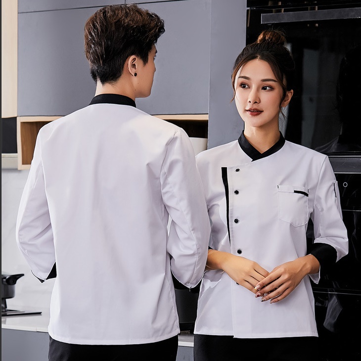 Áo bếp đồng phục tay dài cho nhà hàng khách sạn
