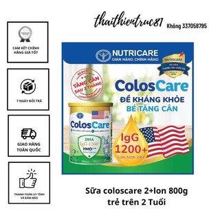 Sữa coloscare 0+/1+/2+lon 800g date mới