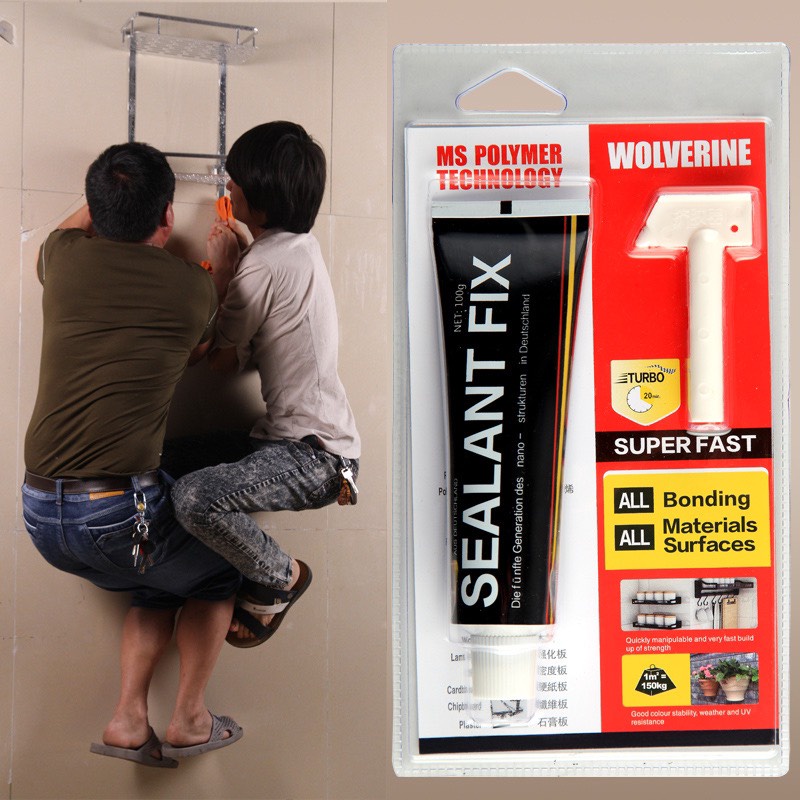 Vỉ Keo dán siêu chắc Sealant Fix 100g, keo đa năng dán mọi bề mặt - Dính Siêu Chắc -Treo Giá, Kệ, Gương, Tranh