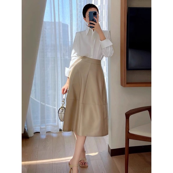 A128 áo cổ nhọn đệm vai