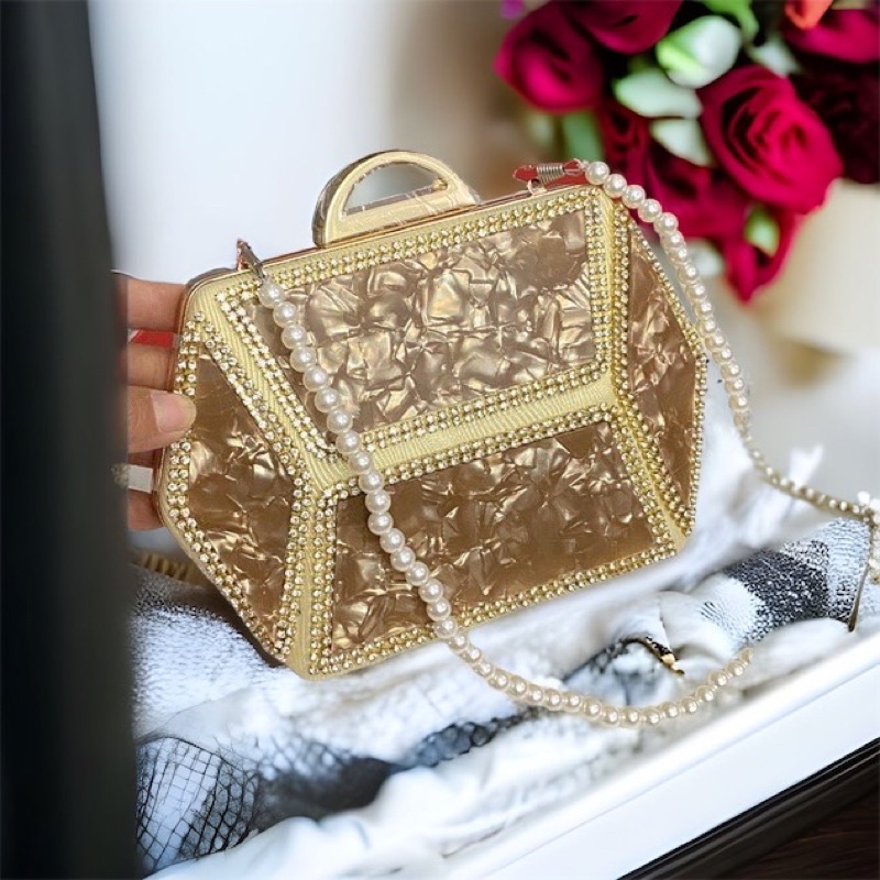 Bóp Đầm Đeo Vai Kết Hạt Thủ Công Hàng Cao Cấp Có Quai{ Nhận giao hoả tốc trong ngày khu vực tphcm}