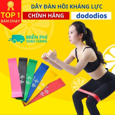 Dây Kháng Lực Tập Yoga Dododios Ygb4 Có Vạch Lực Chất Liệu Co Giãn Đàn Hồi Cho Tập Thể Hình