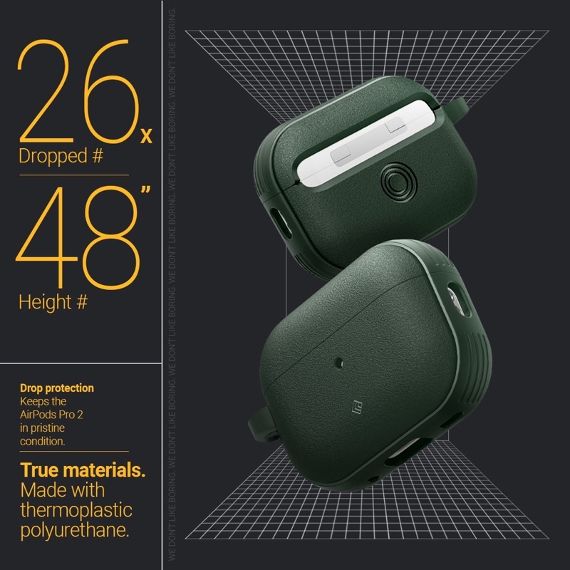 ỐP LƯNG SPIGEN CASEOLOGY APPLE AIRPOD PRO 2 VAULT MIDNIGHTGREEN- mới 100% bảo hành chính hãng hãng 12 tháng