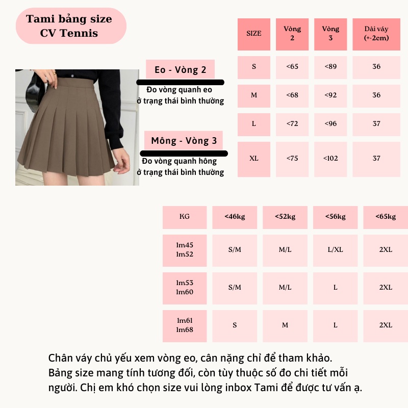 Chân Váy Tennis Xếp Ly BIG SIZE Lưng Cao Dáng A Có Lót Trong Co Dãn, Chân Váy Ngắn Nữ Bassic CV219